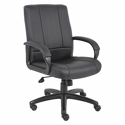 Executive Chair Faux Leather Black