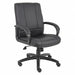 Executive Chair Faux Leather Black