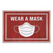 MAT,WEAR A MASK RED/WH,RD