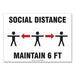 SIGN,SOCIAL DISTANC 10X14