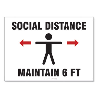 SIGN,SOCIAL DISTANC 10X14