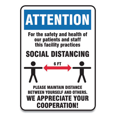 SIGN,SOCIAL DISTANCE 10X7