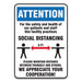 SIGN,SOCIAL DISTANCE 10X7