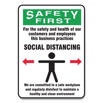 SIGN,SOCIAL DISTANCE 10X7