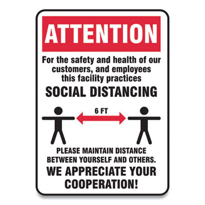 SIGN,SOCIAL DISTANCE 10X7