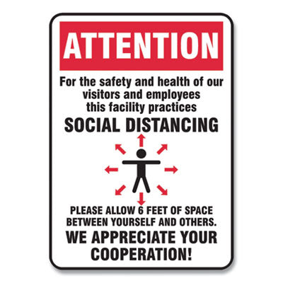 SIGN,SOCIAL DISTANCE 10X7