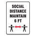 SIGN,SOCIAL DISTANCE 10X7