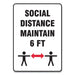 SIGN,SOCIAL DISTANCE 14X1