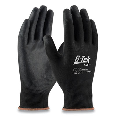 GLOVES,KNIT/POLY,BK,MD