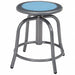 Adj. Stool Blue Seat Gry Frame 18 H