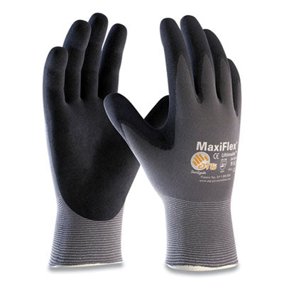 GLOVES,NITRILE,GRY/BLK,M