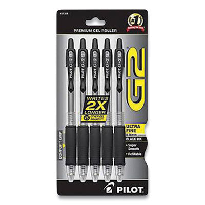 PEN,GEL,ULTRA,BLKINK,5/PK