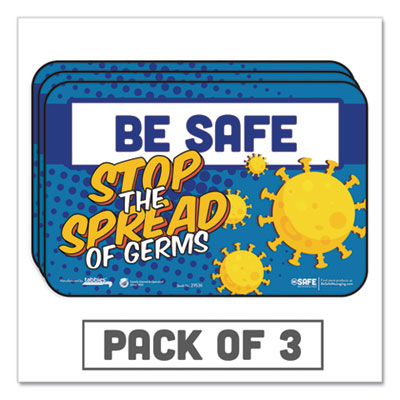 SIGN,BESAFE STOP GERMS,BE