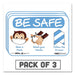 SIGN,BESAFE WEAR MASK,WH