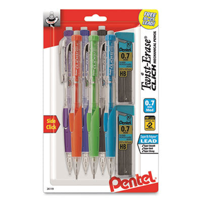 PENCIL,0.7MM,TW ERS,6PK