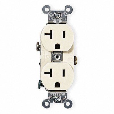 Receptacle Ivory 20 A 2P3W Side 1PK