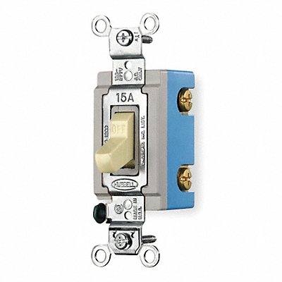 Wall Switch Ivory 15A Back Side SnglPole