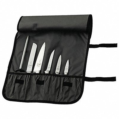 Knife Set 8 in Blade Black Handle