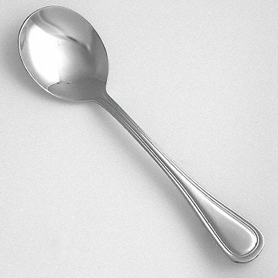 Bouillon Spoon 6 3/4 in L Silver PK36