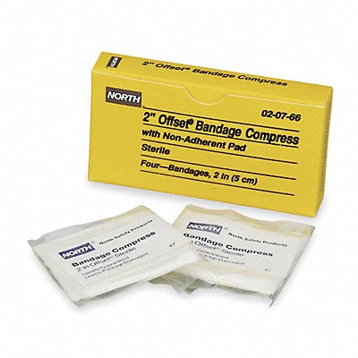 Gauze Compress White Unitized PK4