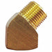 45 Street Elbow Brass 1/4 in 10 PK