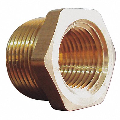 Hex Bushing Brass 1/2 x 1/4 in 10 PK