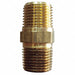 Hex Nipple Brass 3/4 in MNPT 5 PK