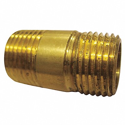 Long Nipple Brass 1/2x 1 1/2 In PK10