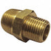 Hex Reducing Nipple Brass 3/4 x 1/2 in