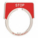 Legend Plate Half Round Stop White/Red