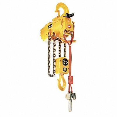 Air Chain Hoist 2200 lb Cap. 10 ft Lft