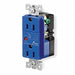 Receptacle Blue 15 A 2P3W Back 1PK