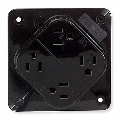 Receptacle Brown 15 A 2P3W Back 1PK