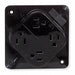 Receptacle Brown 15 A 2P3W Back 1PK