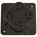 Receptacle Brown 15 A 2P3W Back 1PK