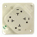 Receptacle Ivory 20 A 2P3W Back 1PK