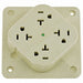 Receptacle Ivory 20 A 2P3W Back 1PK