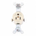 Receptacle Ivory 15 A 2P3W Side 1PK
