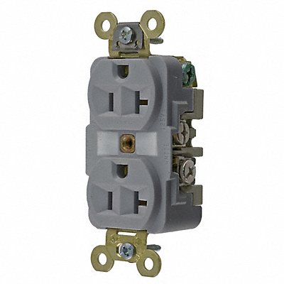 Receptacle Gray 20 A 2P3W Back Side 1PK