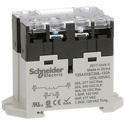 Enclosed Power Relay 4Pin 120VAC SPST-NO