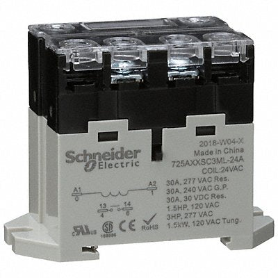 Enclosed Power Relay 4 Pin 24VAC SPST-NO