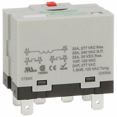 Enclosed Power Relay 6Pin 120VAC DPST-NO