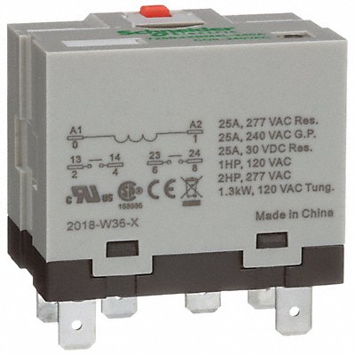 Enclosed Power Relay 6Pin 240VAC DPST-NO