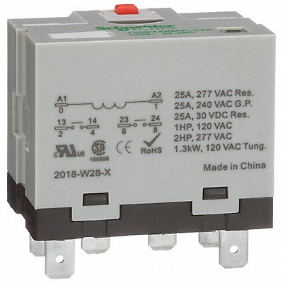 Enclosed Power Relay 6 Pin 24VAC DPST-NO