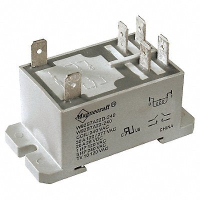 H8140 Enclosed Power Relay 6 Pin 24VAC DPST-NO