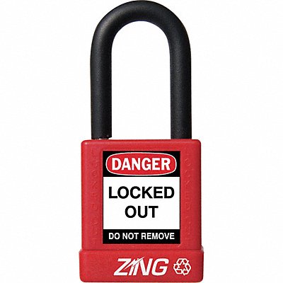 D8958 Lockout Padlock KD Red 1-3/4 H