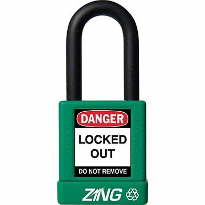 D8958 Lockout Padlock KD Green 1-3/4 H