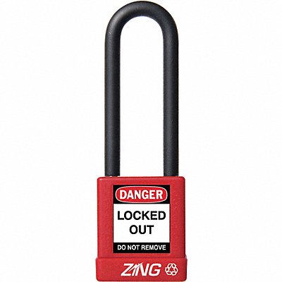 D8959 Lockout Padlock KD Red 1-3/4 H