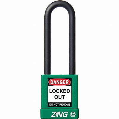 D8959 Lockout Padlock KD Green 1-3/4 H