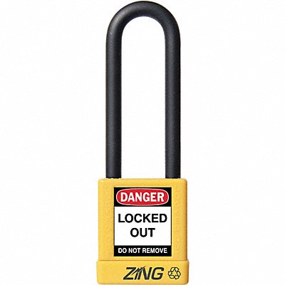 D8959 Lockout Padlock KD Yellow 1-3/4 H